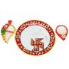 Marble Puja Thali With Roli and Rice - Image 3