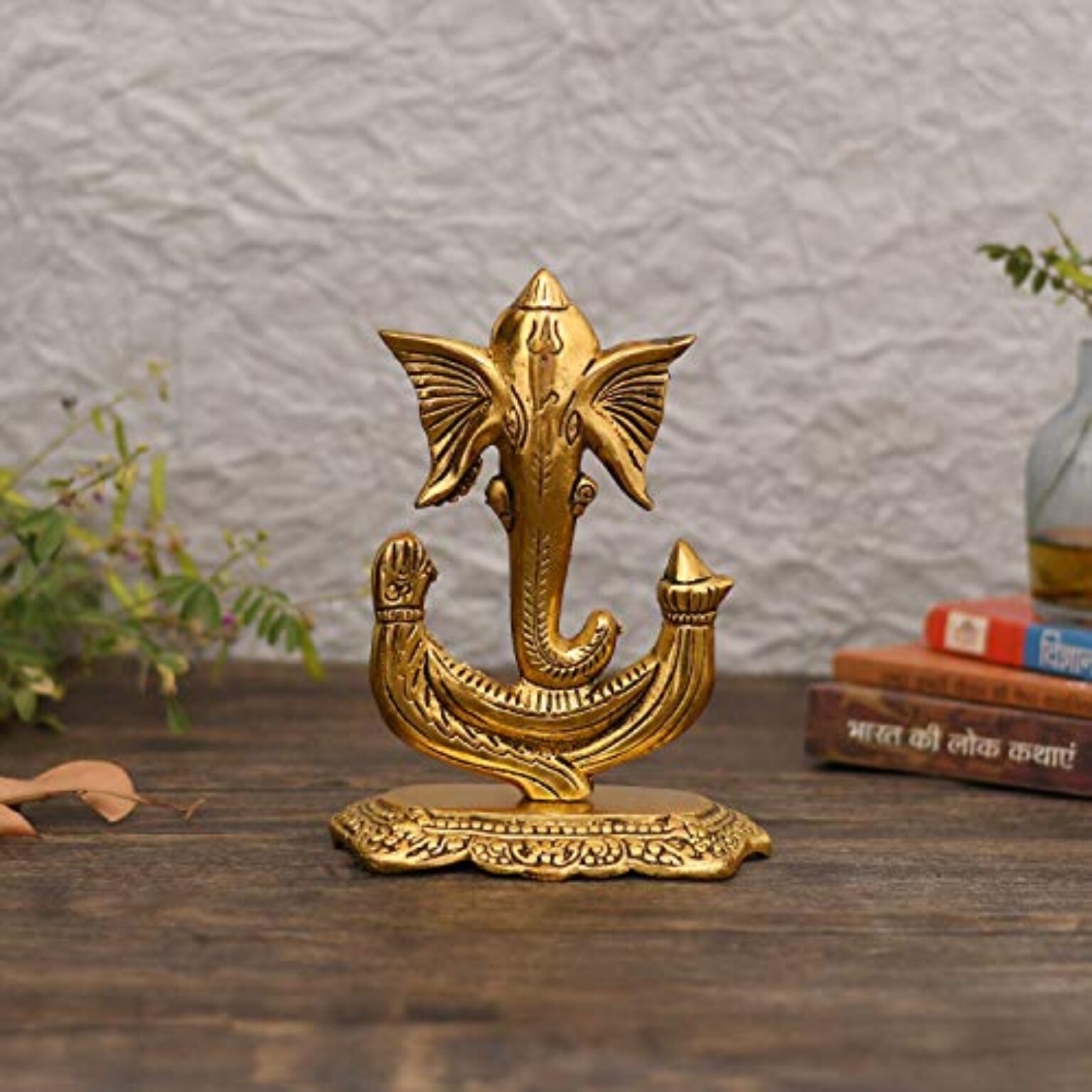 Musician Ganesha - Handmade God Idol (5 in)