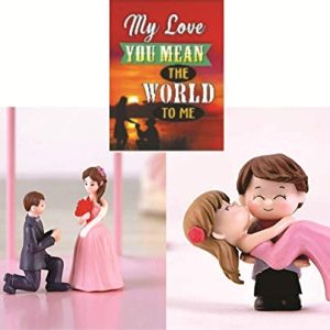 Couple Hug Resin Showpiece Couple Miniatures Romantic Gifts for Girlfriend (Hug & Propose Combo)