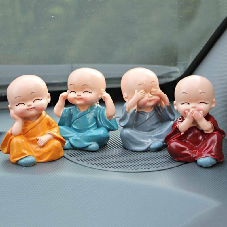 Decorative items for living room @ Set of 4 Buddha Monks Craftam