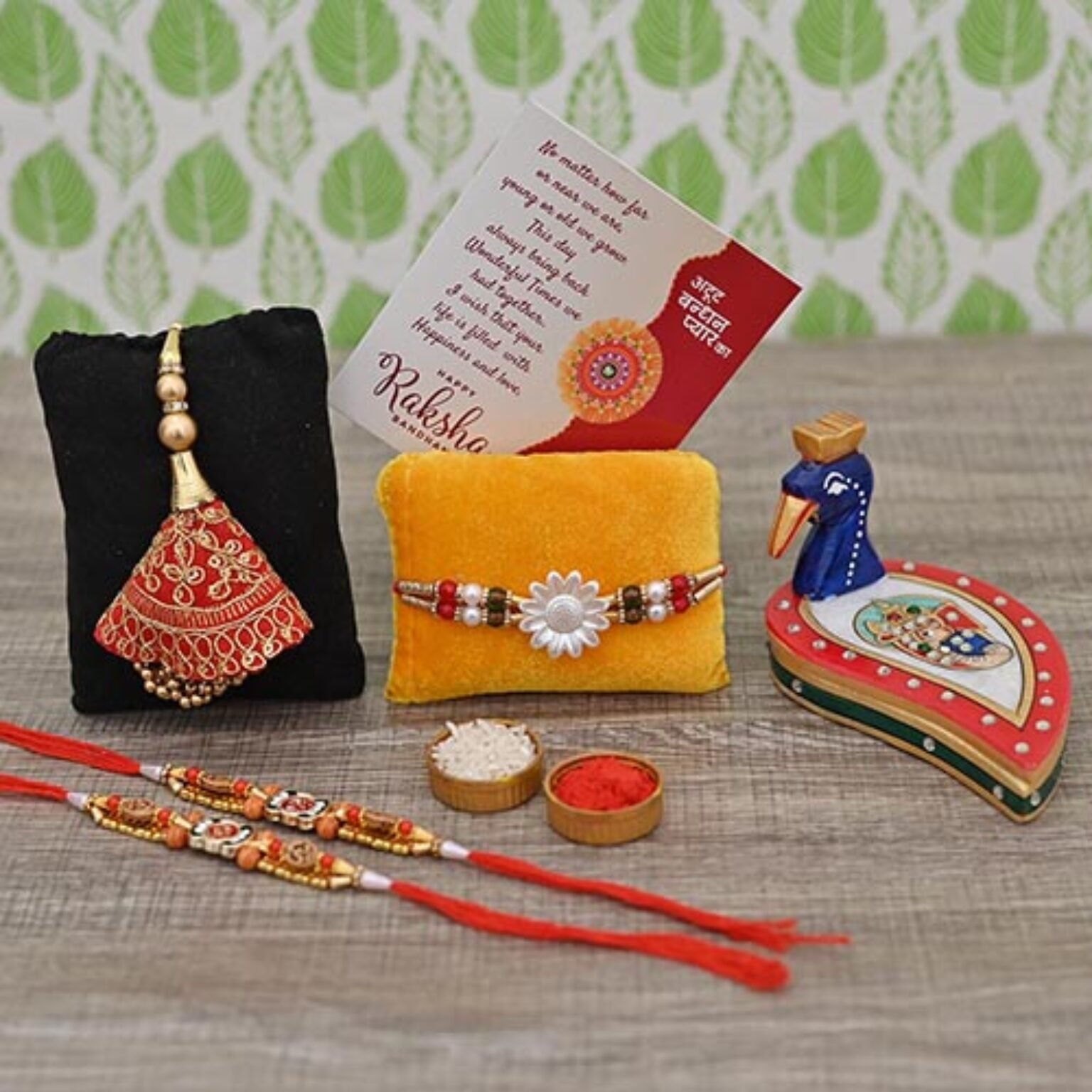 Traditional Rakhi Thread Set For Brother - 6-Pack, 13 Inches, Raksha Bandhan Gift