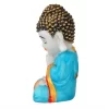 Buddha Idol figurine Home Decor and Gift (Polyresin, White-Blue) - Image 4