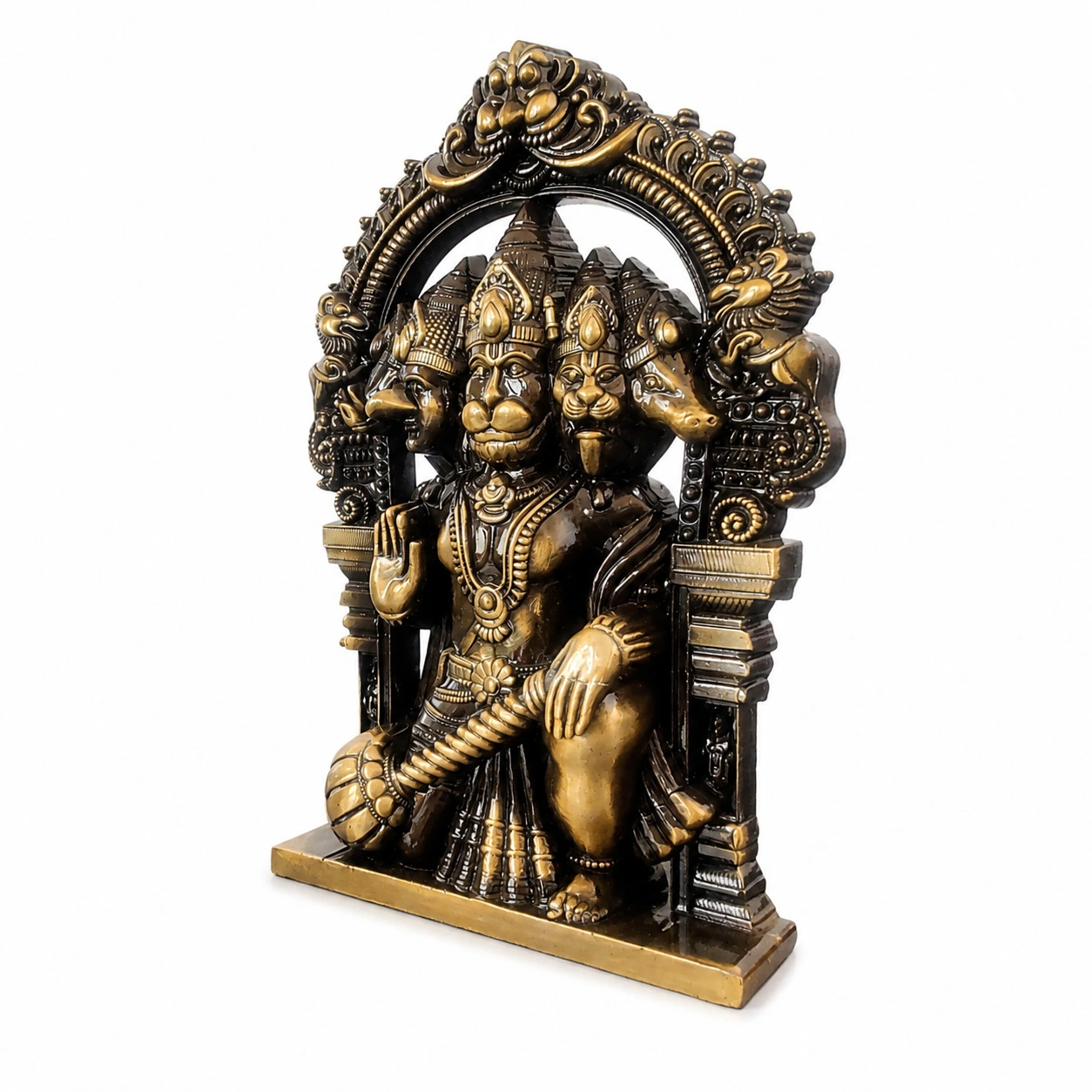 Metal Panchmukhi Hanuman Idol for Home Decor & Puja, Decorative Lord Hanuman Murti for Office Desk, Temple (7x1.5x11 CM ,120 Gram) - Image 6