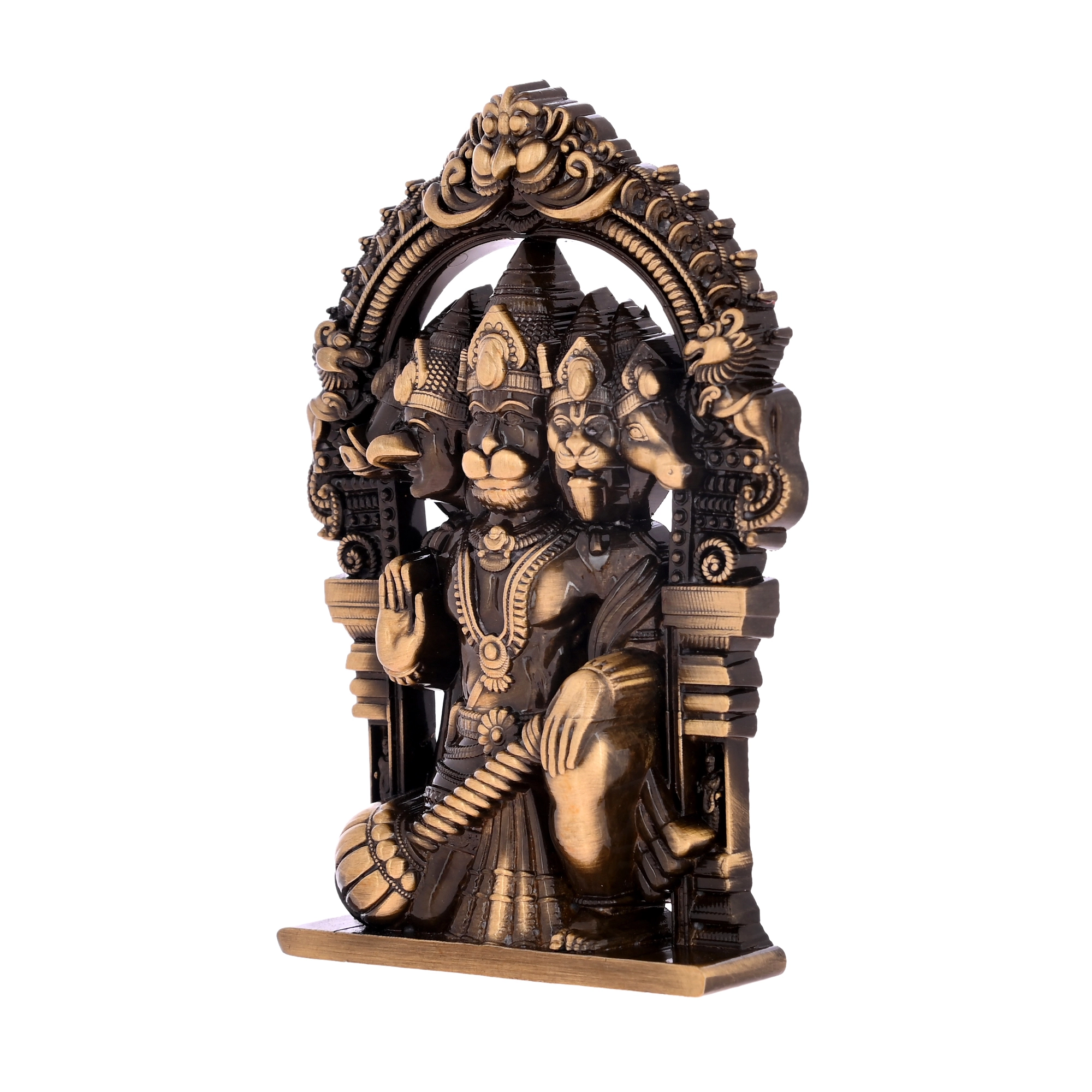 Metal Panchmukhi Hanuman Idol for Home Decor & Puja, Decorative Lord Hanuman Murti for Office Desk, Temple (7x1.5x11 CM ,120 Gram) - Image 5