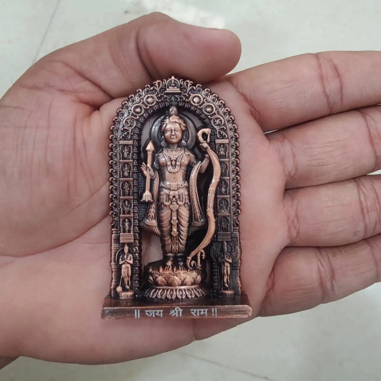 Rakhi Combo Gift for Brother with 4 Rakhi, Rama Lalla Idol for Car, Greeting Card and Roli Chawal | Raksha Bandhan Combo - Image 6