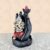 Ganesha Sitting on Palm Smoke Backflow  Cone Incense Holder with 20 Free Smoke Backflow Scented Cone Incenses (Orange)