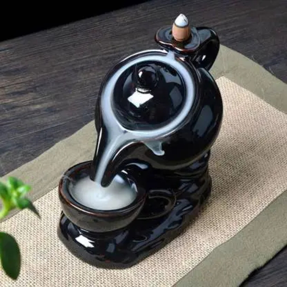 Smoke Backflow Incense Holder with 20 Incense Cone