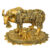 Craftam Large Gold Elegant Cow and Calf Metal Statue Spiritual Showpiece Figurine Sculpture House Warming Gift