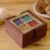 GemStone and Wooden Tea Coaster Stand