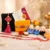 Bhaiya Bhabhi Rakhi Set- Rakhi Gift Combo for Brother & Family with 4 Cute Monk Buddha Figurines, 4 Designer Rakhis, Greeting Card, Roli Chawal Pack, Raksha Bandhan Gift Set for Bhaiya Bhabhi & Kids