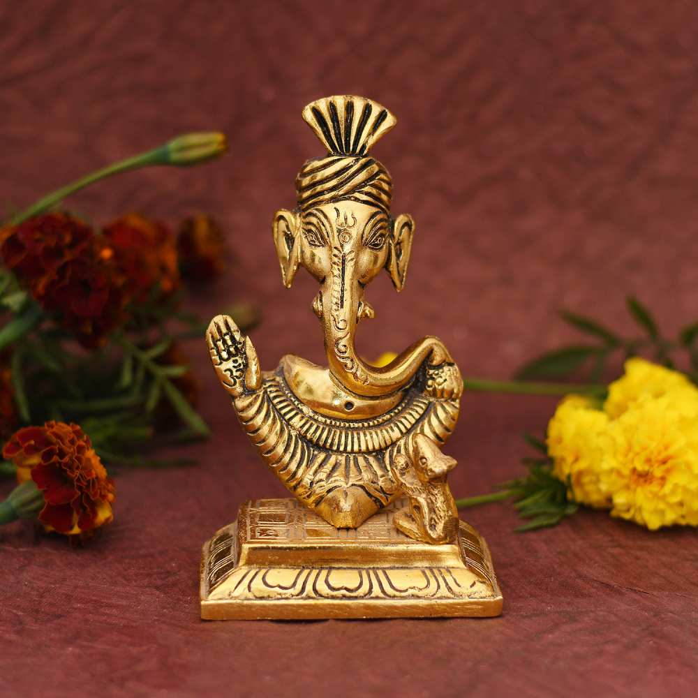Ganesha Idol Showpiece for Gifts Home Decor Pooja Room Decorative Showpiece &ndash; 15 cm