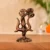 Metal Shiv Trishul for Car Dashboard with Om Damru, Decorative Shiv Trishul Idol for Car Dashboard, Home Temple, Office Desk, Antique Finish Spiritual Dashboard Accessory (4x4x9 cm, Copper)