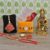 Craftam Rakhi Gifts for Brother Bhabi Combo- Hanuman Idol, Raksha Bandhan Greeting, Roli Rice Pack and 4 Rakhi (for Bhaiya, Bhabi and 2 Kids)