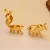 Metal Elephant Shape Haldi Kumkum Holder ( 2 Pcs)