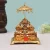 Oxidised Metal Gold Plated Krishna Laddu Bal Gopal Singhasan for Home Temple, Gifts