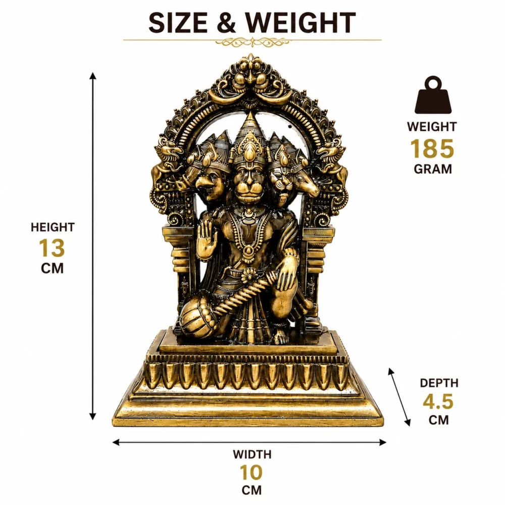 Metallic Hanuman Sculpture