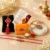 Traditional Raksha Bandhan Gift Hamper – 6 Inch Marble Pooja Thali, 4 Rakhi Set, Greeting Card and Roli Chawal Pack