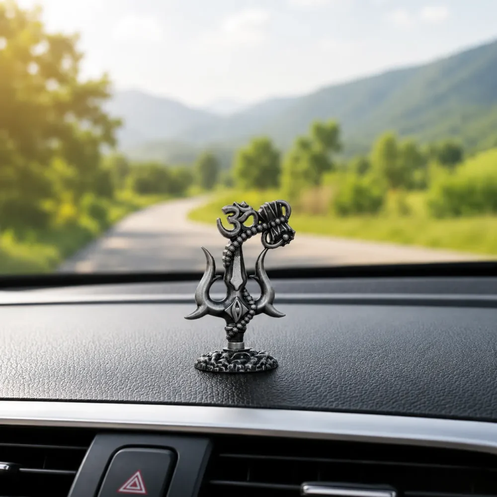 Silver finish trishul