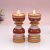 Marble Tealight Décor Candle Holder Candle Stand With 2 Tea light Candles (Set of 2)