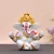 Ganesh Idol for Car Dashboard Ganpati Murti Figurine with Double Side Tape (Polyresin, White )