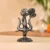 Metal Mini Shiv Trishul for Car Dasboard with Om Damru, Decorative Shiv Trishul Idol for Car Dashboard, Home Temple, Office Desk, Antique Finish Spiritual Dashboard Accessory (4x4x9 cm, Silver)