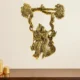 Radha Krishna Jhula Wall Hanging Idol (Golden, 24X1X30 cm)