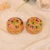 Handmade Small Jewelry Storage Organizer for Women, Multicolor Beaded Trinket Box for Earrings, Rings & Small Accessories (Golden, Set of 2)